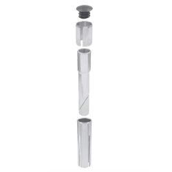 Set Stem Adapters A-Head, Silver 22,2 - 28,6
