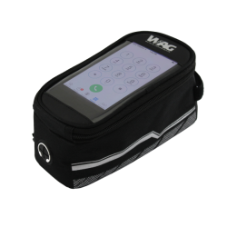 Top tube bag for smartphone with velcro straps