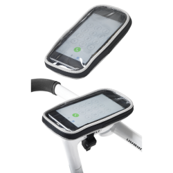 Handlebar smartphone holder with quick release