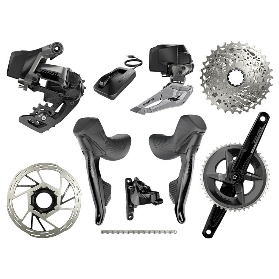Rival eTap AXS Road Disc 2x12 | Quarq Powermeter Crank Rival eTap AXS Road Disc 2x12 | Quarq Powermeter Crank