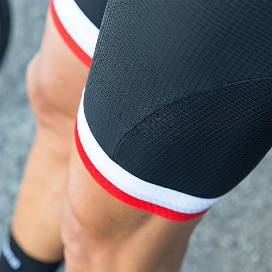 Silverline Bibshort Black with Red Silverline Bibshort Black with Red
