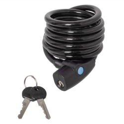 Spiral Cable Lock 10x1800mm Black