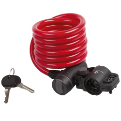 Spiral Cable Lock 10x1800mm Red