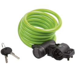 Spiral Cable Lock 10x1800mm Green
