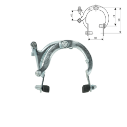 Caliper Brake Set 2pcs Steel