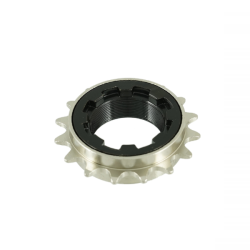 FreeWheel Threaded Double Round Ball 1/2 X 1/8 1S - 16 Teeth Silver